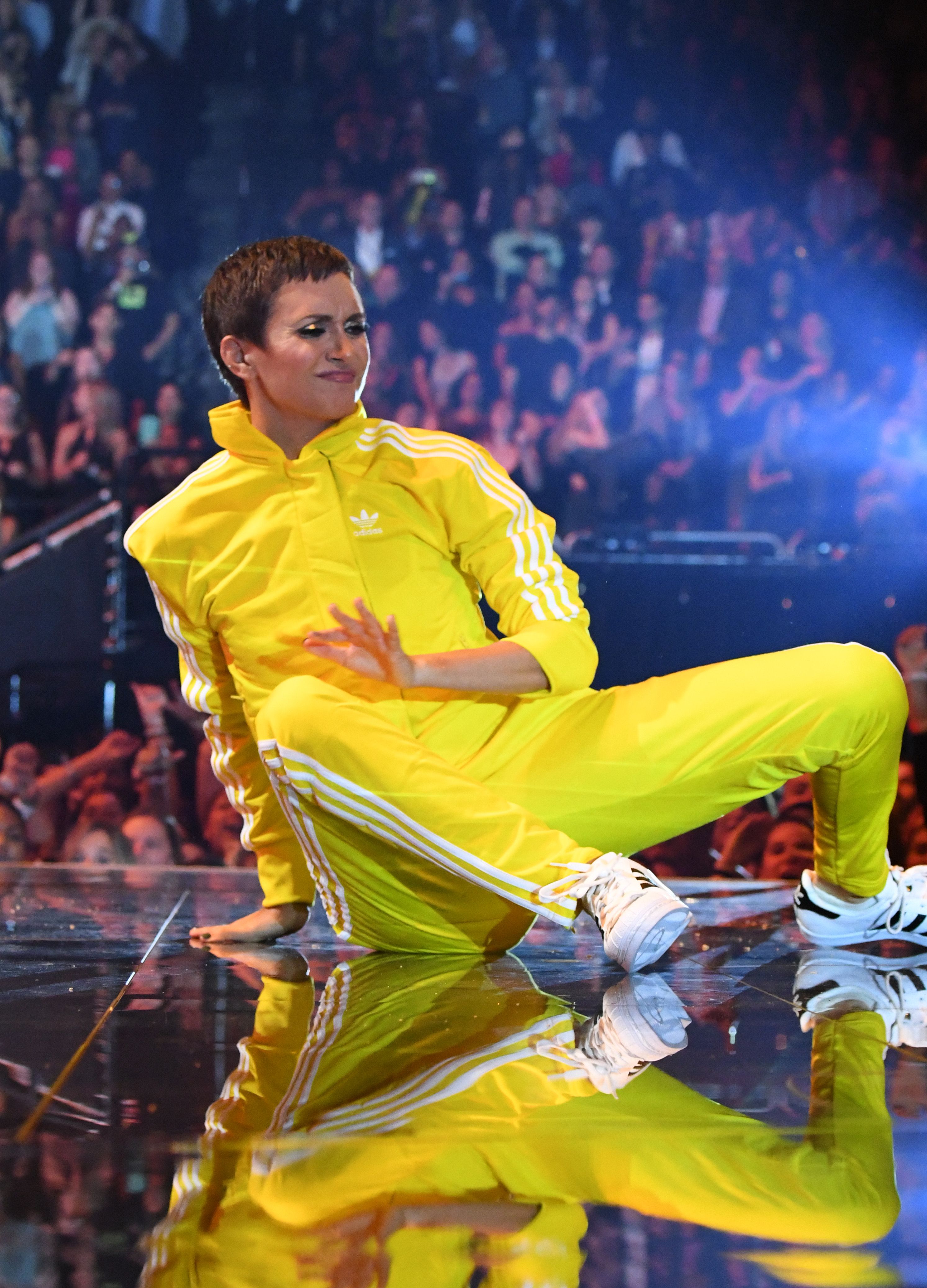 Adidas stage suit store yellow