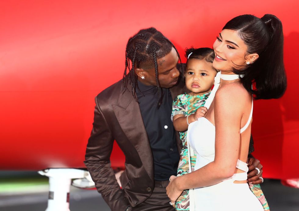 santa monica, california   august 27 travis scott and kylie jenner attend the travis scott look mom i can fly los angeles premiere at the barker hanger on august 27, 2019 in santa monica, california photo by tommaso boddigetty images for netflix