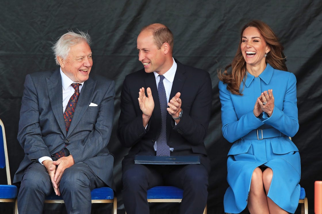 the duke and duchess of cambridge during the naming ceremony of the polar research ship, which the public voted to call boaty mcboatface, at the cammell laird shipyard in birkenhead, merseyside. pa photo. picture date: thursday september 26, 2019. see pa story royal cambridge . photo credit should read: peter byrne/pa wire