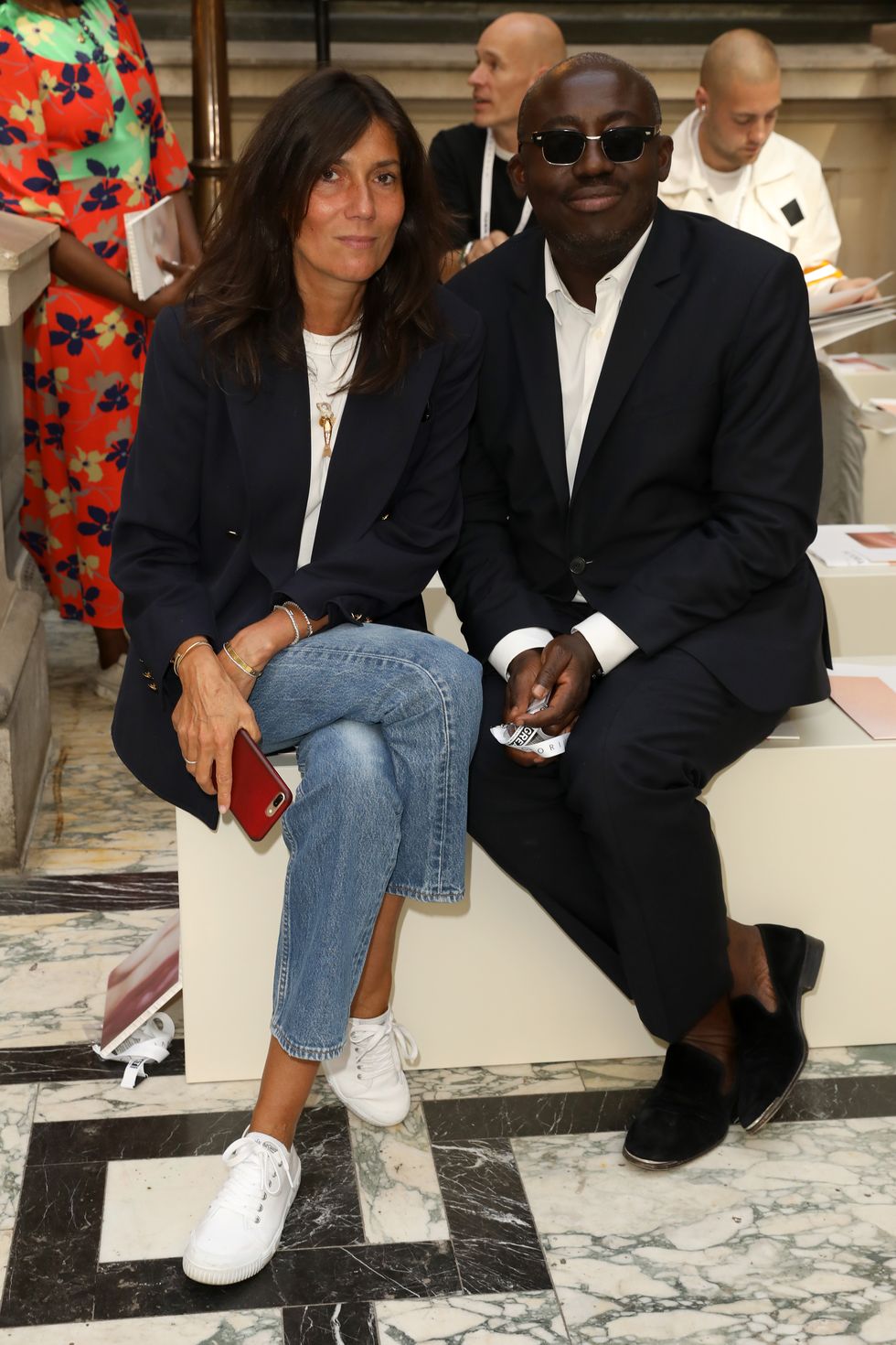 london, england   september 15 l r emmanuelle alt and edward enninful attend the victoria beckham show during london fashion week september 2019 at british foreign and commonwealth office on september 15, 2019 in london, england photo by darren gerrishwireimage