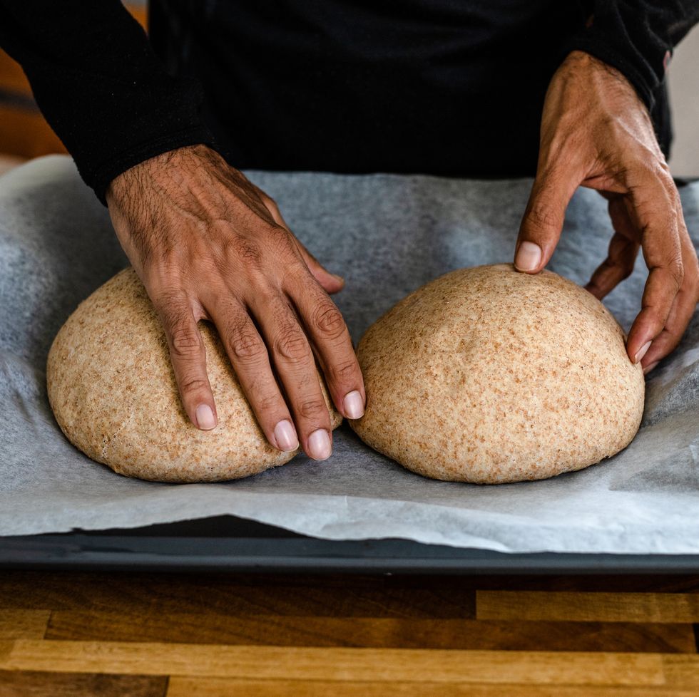 fresh bread dough ready for baking