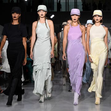 milan, italy september 19 joan smalls, gigi hadid, bella hadid, kaia gerber and models walk the runway at the max mara show during the milan fashion week springsummer 2020 on september 19, 2019 in milan, italy photo by daniele venturellidaniele venturelliwireimage