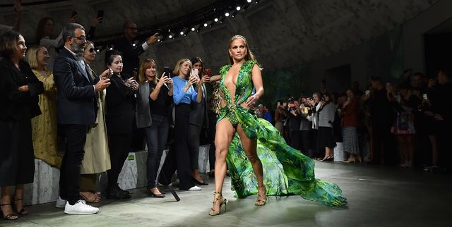 Jennifer Lopez Walks Milan Fashion Week in Her Famous Green