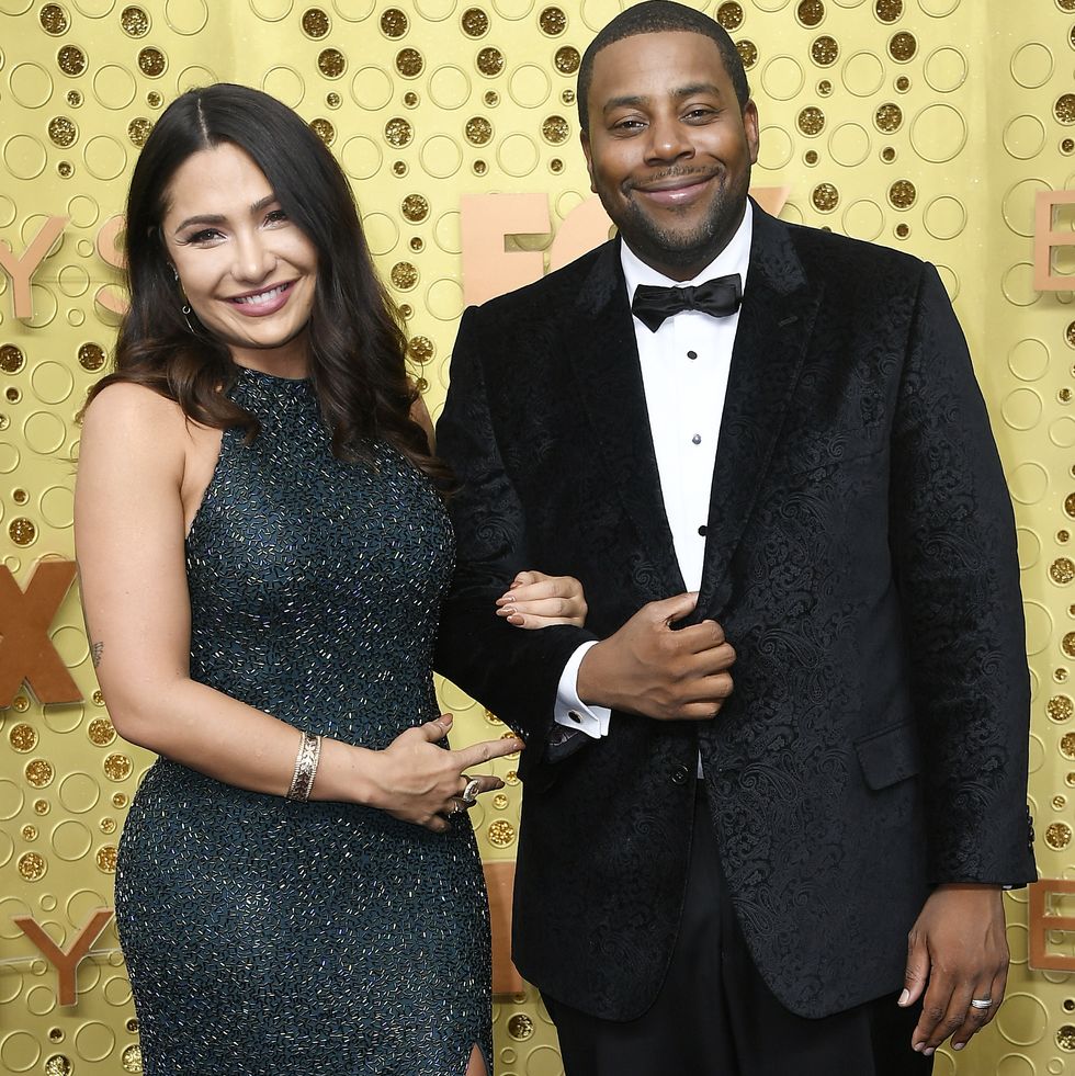 los angeles, california   september 22 l r christina evangeline and kenan thompson attend the 71st emmy awards at microsoft theater on september 22, 2019 in los angeles, california photo by frazer harrisongetty images