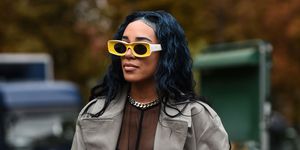paris, france   september 25 aleali may is seen outside the maison margiela show during paris fashion week ss20 on september 25, 2019 in paris, france photo by daniel zuchnikgetty images