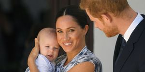 cape town, south africa   september 25 prince harry, duke of sussex and meghan, duchess of sussex and their baby son archie mountbatten windsor at a meeting with archbishop desmond tutu at the desmond  leah tutu legacy foundation during their royal tour of south africa on september 25, 2019 in cape town, south africa photo by toby melville   poolgetty images