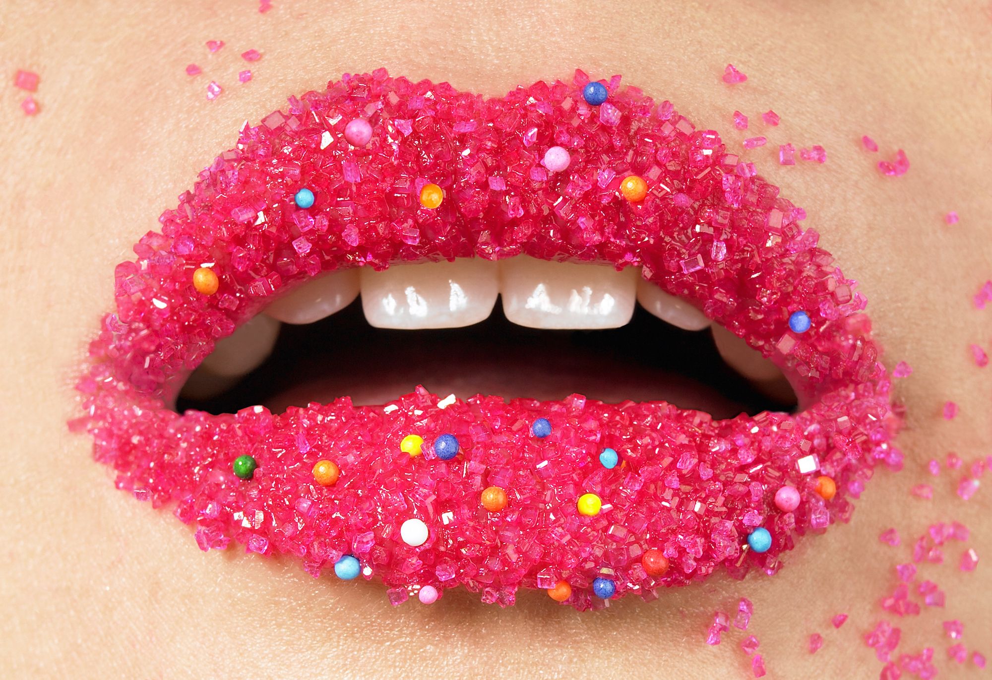 Pink Candy Lips with little candy balls