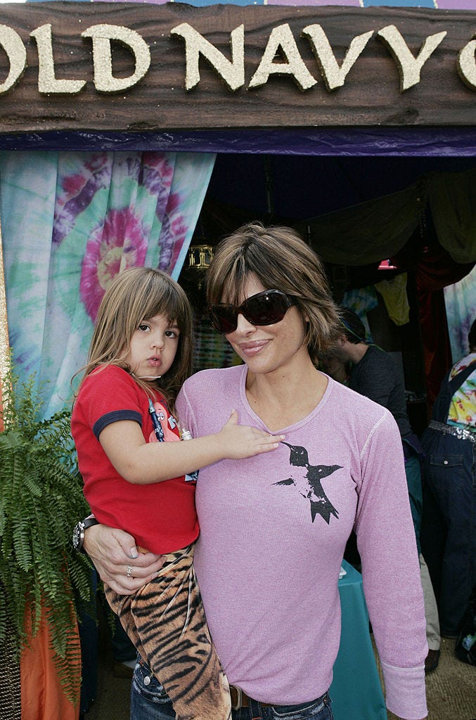 celebrities who got their start on reality tv amelia hamlin and lisa rinna during old navy, e networks and hard rock hotel casino las vegas present express yourself 7th annual ps arts charity event inside at market street in venice, california, united states photo by donato sardellawireimage for full picture los angeles