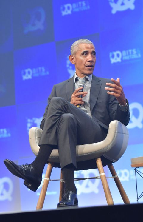 munich, germany   september 29 former us president barack obama speaks at the opening of the bits  pretzels meetup on september 29, 2019 in munich, germany the annual event brings together founders and startups from across the globe for three days of networking, talks and inspiration during the bits  pretzels founders festival at icm munich on september 29, 2019 in munich, germany bits  pretzels is an application only, three day festival that connects 5,000 founders, investors, startup enthusiasts,taking place from september 29 to october 1, 2019 photo by hannes magerstaedtgetty images