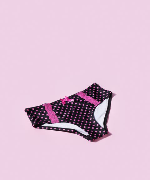 High Angle View Of Panties On Pink Background
