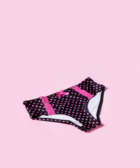 High Angle View Of Panties On Pink Background