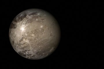 ganymedes, de grootste maan van jupiter