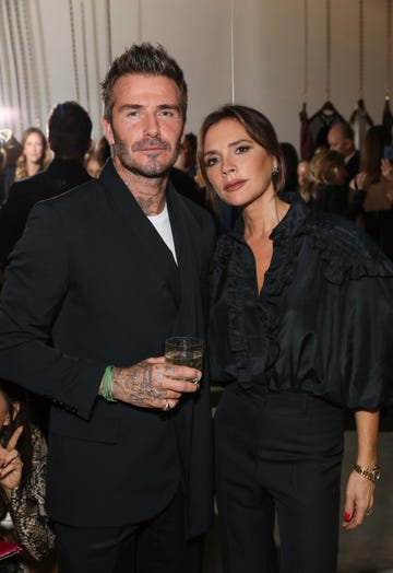 london, england september 30 david and victoria beckham attend victoria beckham and sothebys celebration of andy warhol with don julio 1942 at her dover street store, on september 30, 2019 in london, england photo by darren gerrishwireimage for white company