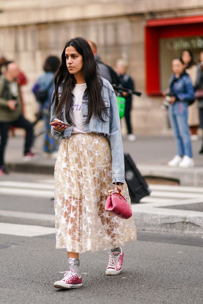 Moda  Falda de tul, Falda y zapatillas deportivas, Moda