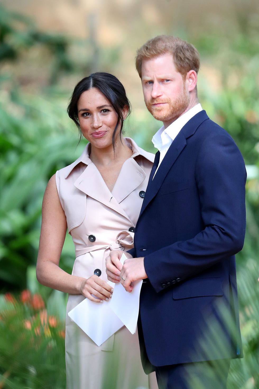 johannesburg, south africa   october 02 prince harry, duke of sussex and meghan, duchess of sussex attend a creative industries and business reception on october 02, 2019 in johannesburg, south africa   photo by chris jacksongetty images