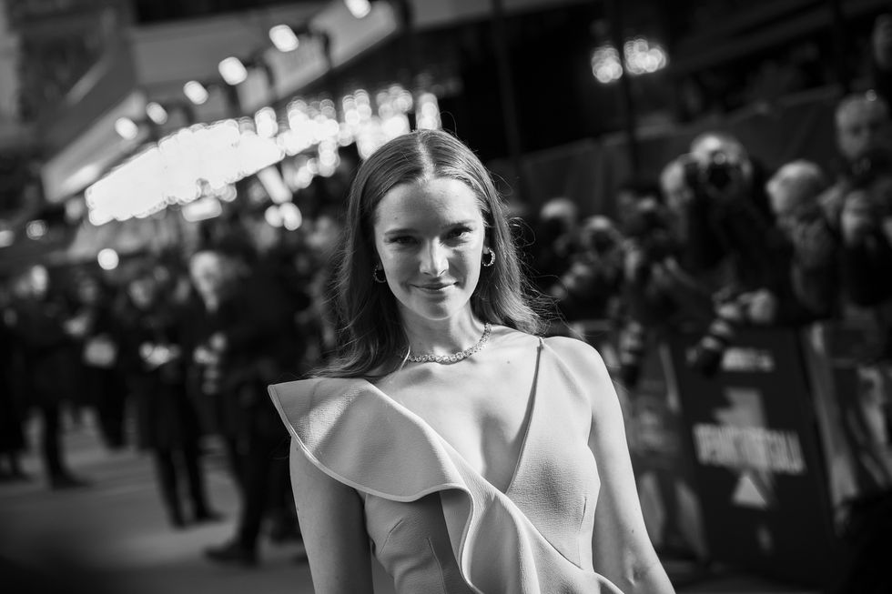 london, england   october 02  editors note image has been converted to black and white  morfydd clark attends "the personal history of david copperfield" european premiere and opening night gala during the 63rd bfi london film festival at the odeon luxe leicester square on october 02, 2019 in london, england photo by gareth cattermolegetty images for bfi