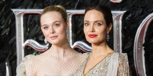 Elle Fanning and Angelina Jolie