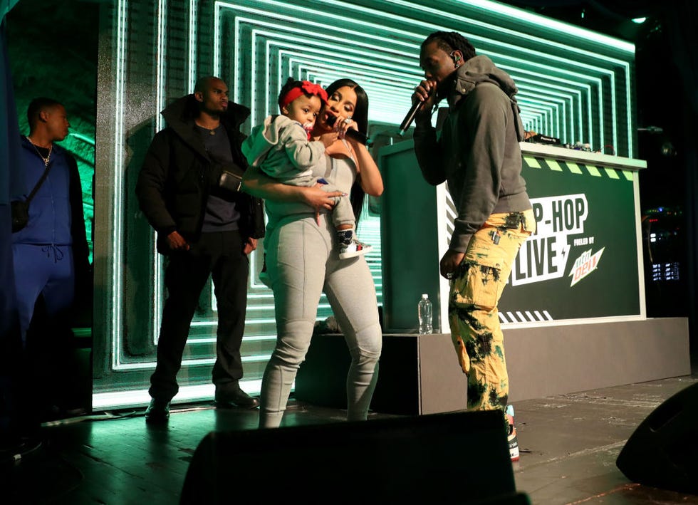 new york, new york   october 16 cardi b with baby kulture and offset perform at offset in concert at sony hall on october 16, 2019 in new york city photo by johnny nunezwireimage