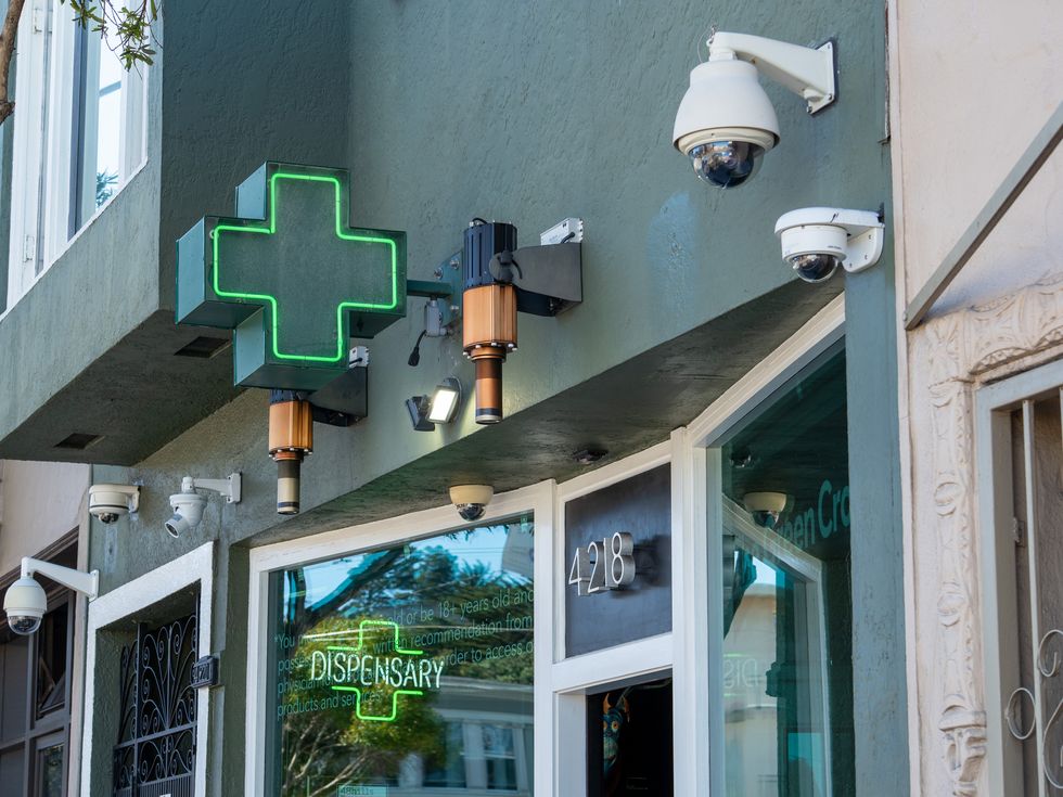 san francisco, ca august 31, 2019 green cross for a dispensary location in california for sale for of cannabis