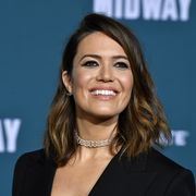 westwood, california   november 05 mandy moore attends the premiere of lionsgates midway at regency village theatre on november 05, 2019 in westwood, california photo by frazer harrisongetty images