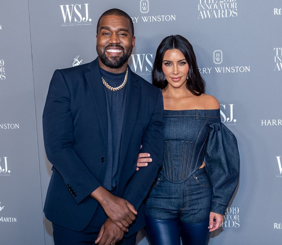 new york, new york november 06 kanye west and kim kardashian attend the wsj mag 2019 innovator awards at the museum of modern art on november 06, 2019 in new york city photo by mark saglioccowireimage