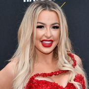 santa monica, california   november 10 2019 e peoples choice awards    pictured tana mongeau arrives to the 2019 e peoples choice awards held at the barker hangar on november 10, 2019    nup188989 photo by amy sussmane entertainmentnbcu photo bank