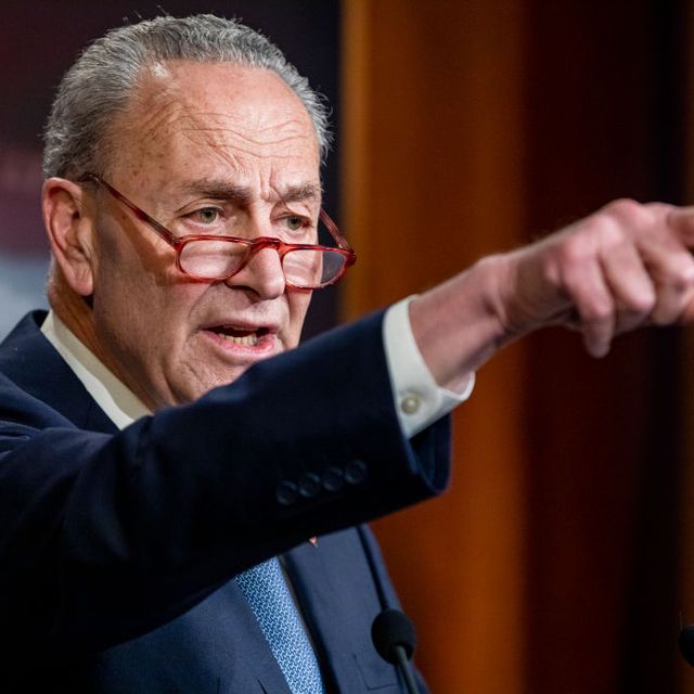 Sen. Chuck Schumer Holds Press Conference On Capitol Hill