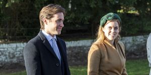 kings lynn, england   december 25 princess beatrice and edoardo mapelli mozziconi attend the christmas day church service at church of st mary magdalene on the sandringham estate on december 25, 2019 in kings lynn, united kingdom photo by uk press pooluk press via getty images