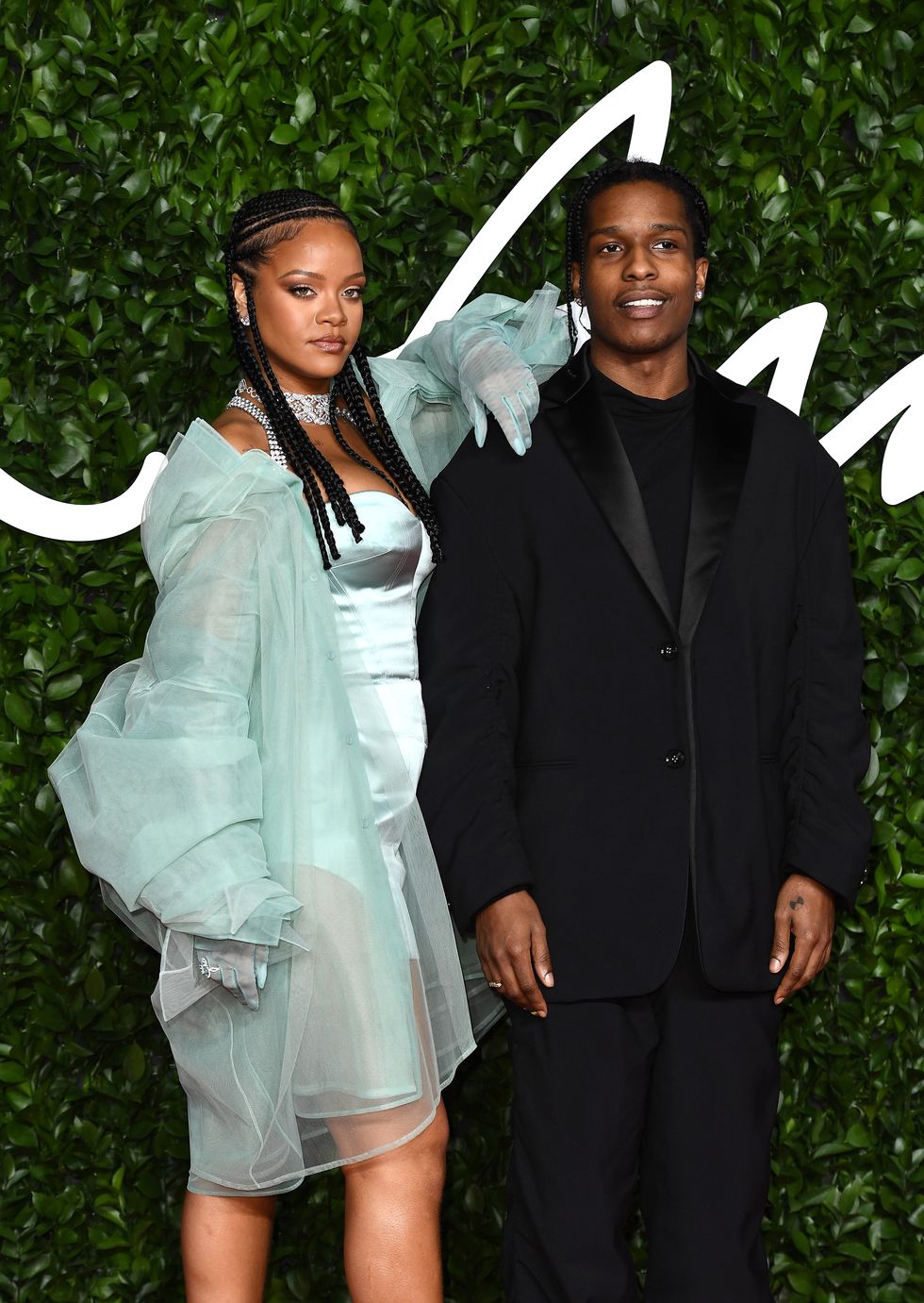 london, england   december 02 asap rocky and rihanna arrives at the fashion awards 2019 held at royal albert hall on december 02, 2019 in london, england photo by jeff spicerbfcgetty images