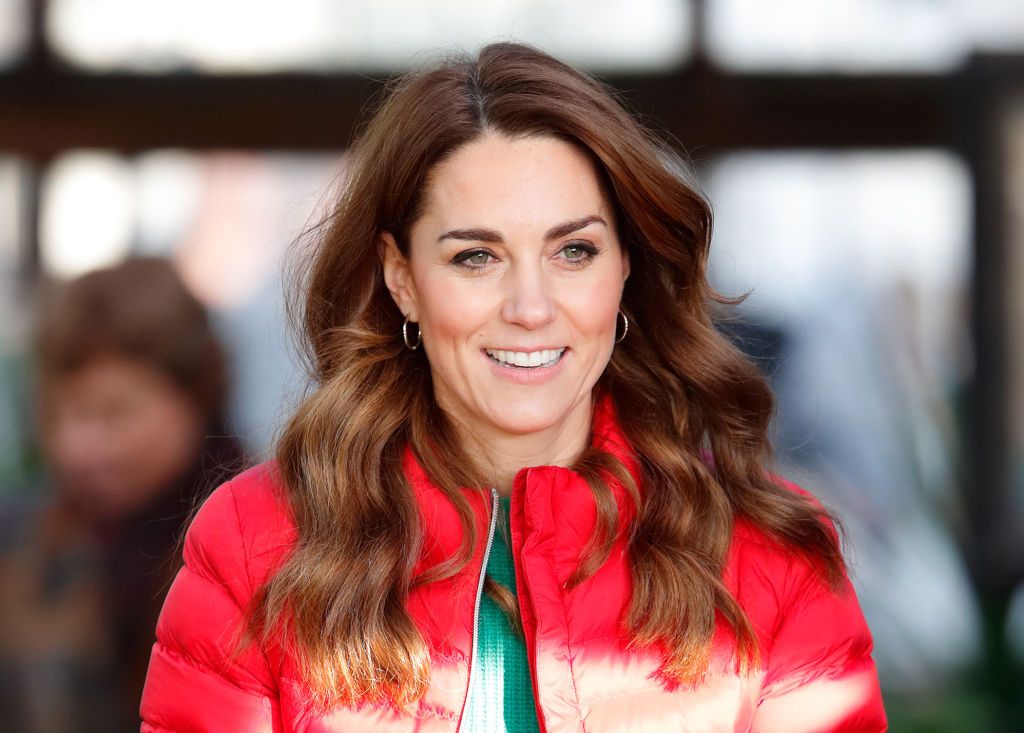 Kate middleton red hot sale puffer jacket