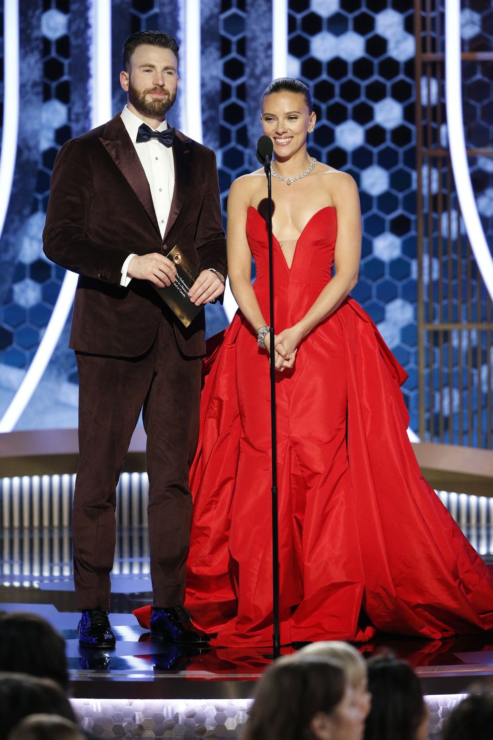 Golden Globe Awards - Scarlett Johansson and Chris Evans