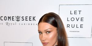 Bella Hadid Wears Sold-Out Telfar Bag and Playboy Pants in NYC