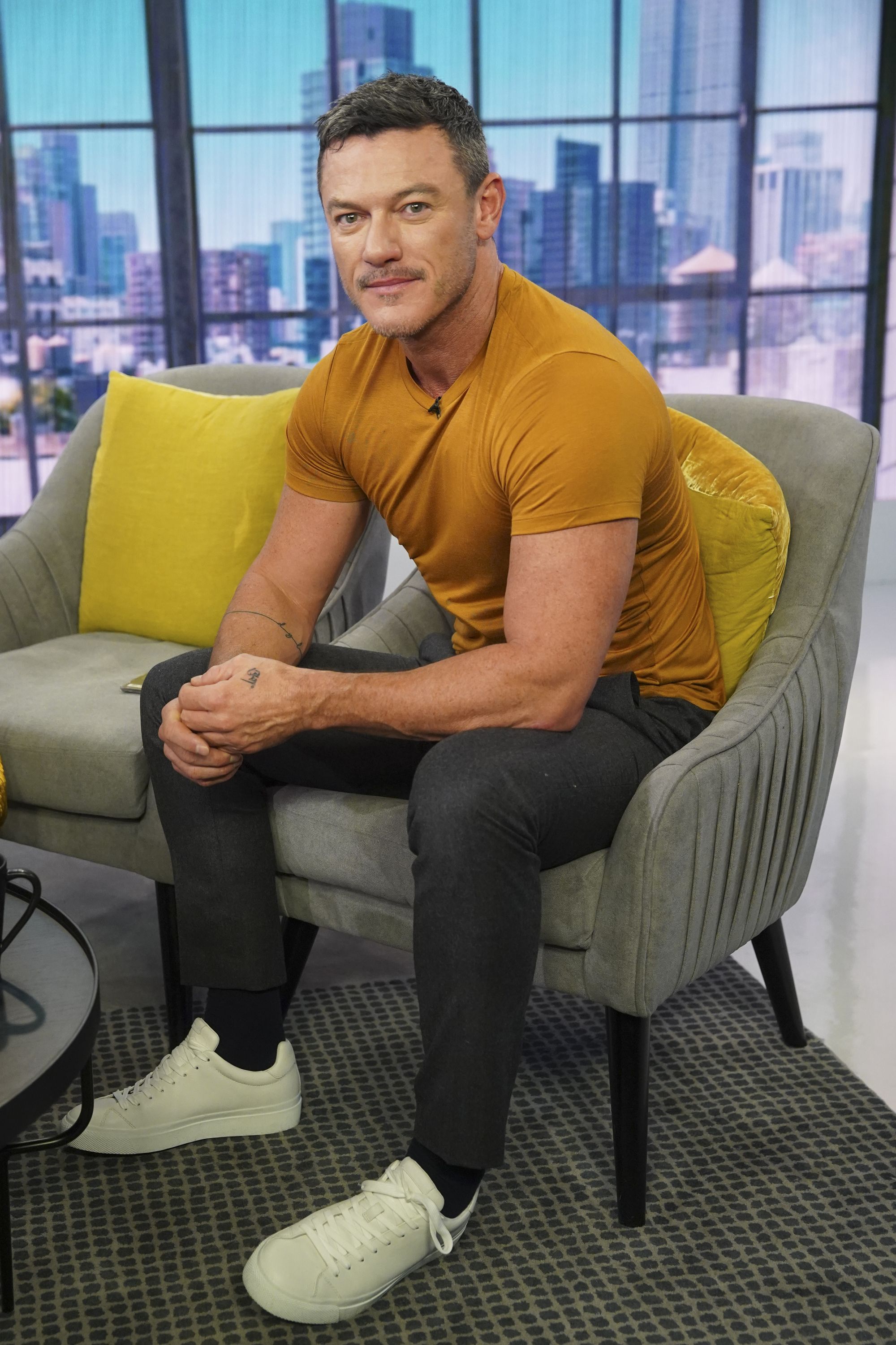 pop of the morning    episode 200110    pictured luke evans promoting his debut album at last on january 10, 2020    photo by rob kime entertainmentnbcu photo bank via getty images