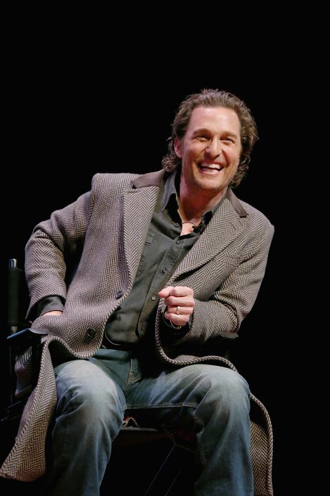 austin, texas   january 21  matthew mcconaughey participates in a qa after a special screening of his new film the gentlemen at hogg memorial auditorium at the university of texas at austin on january 21, 2020 in austin, texas  photo by gary millergetty images