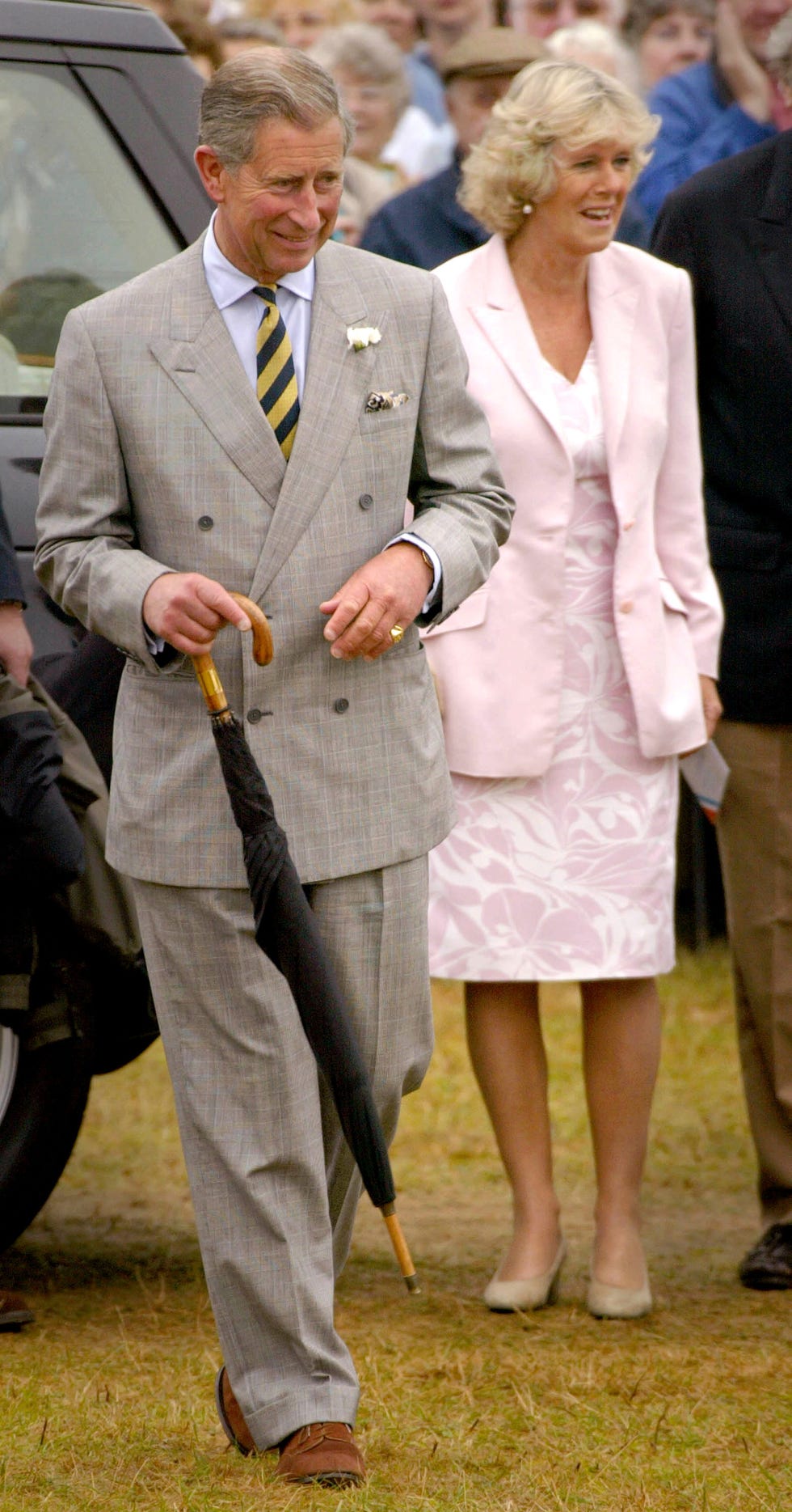 prince charles and camilla parker bowles arrive together to attend the sandringham flower show
