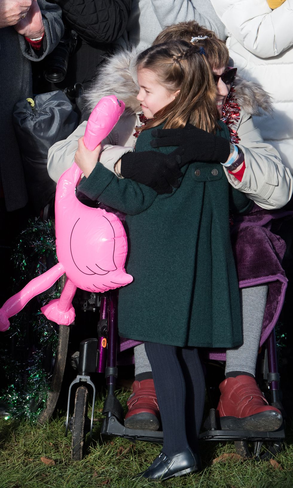 Princess Charlotte flamingo christmas day service