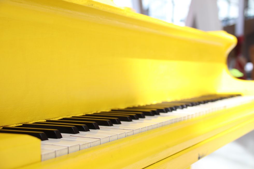 yellow piano