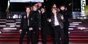 new york, new york   december 31 bts performs during dick clark's new year's rockin' eve with ryan seacrest 2020 on december 31, 2019 in new york city photo by eugene gologurskygetty images for dick clark productions