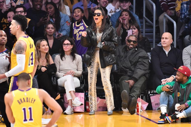 Celebrities At The Los Angeles Lakers Game