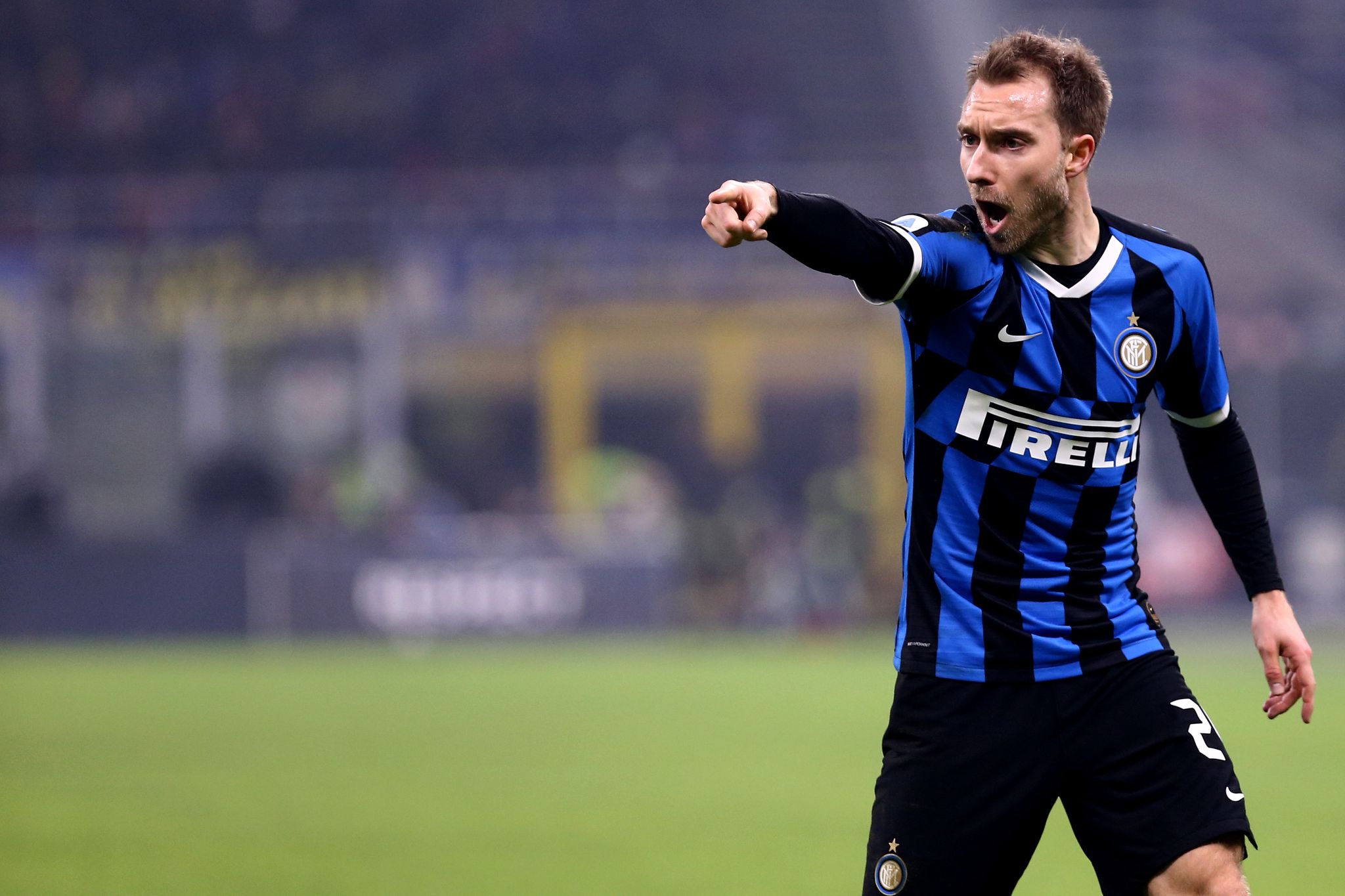 Christian Eriksen of FC Internazionale gestures during the