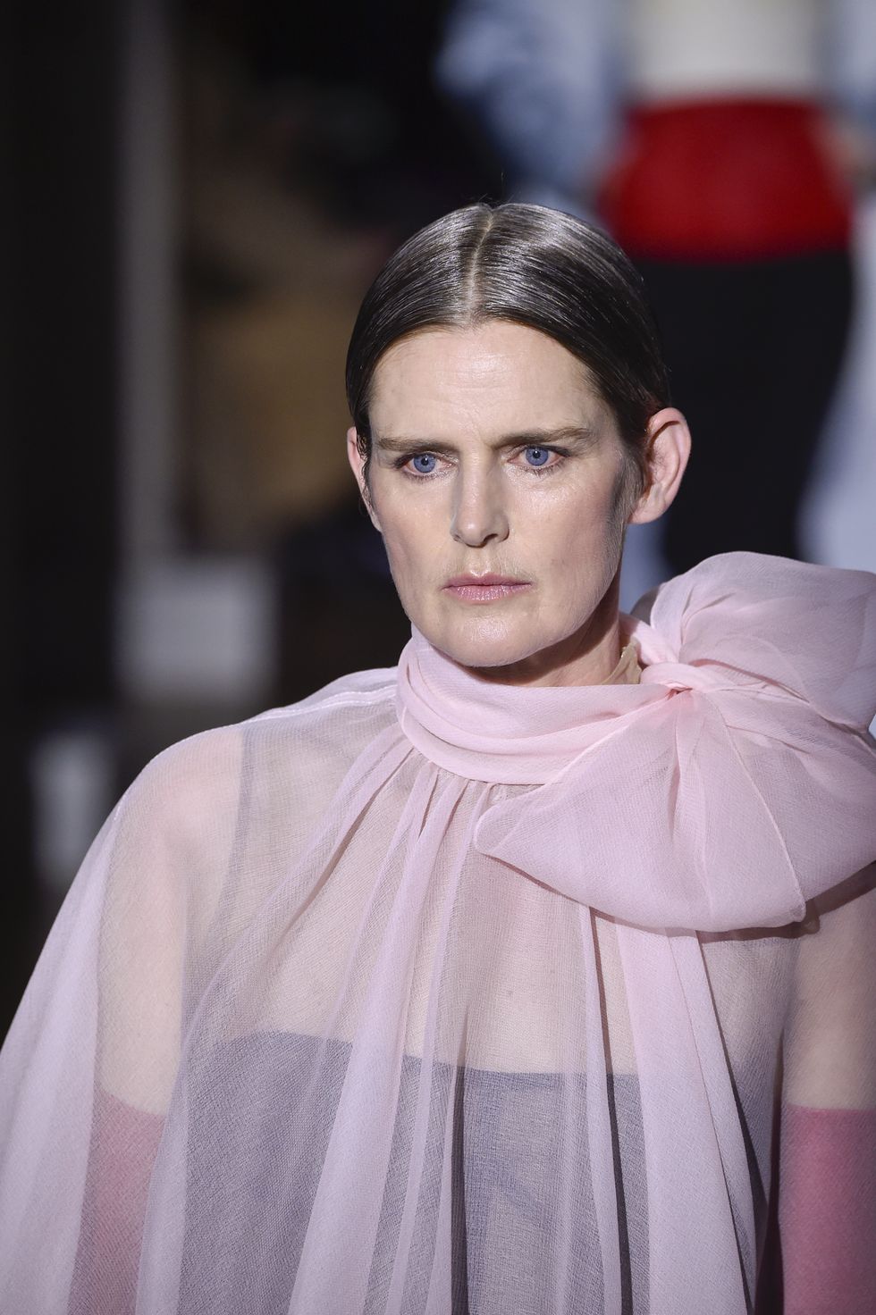 paris, france   january 22 stella tennant walks the runway during the valentino haute couture springsummer 2020 show as part of paris fashion week on january 22, 2020 in paris, france photo by peter whitegetty images