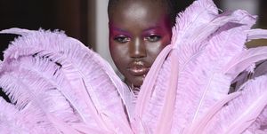 paris, france   january 22 adut akech walks the runway during the valentino haute couture springsummer 2020 show as part of paris fashion week on january 22, 2020 in paris, france photo by peter whitegetty images