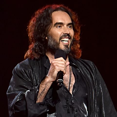 los angeles, california   january 24 russell brand speaks onstage during musicares person of the year honoring aerosmith at west hall at los angeles convention center on january 24, 2020 in los angeles, california photo by lester cohengetty images for the recording academy