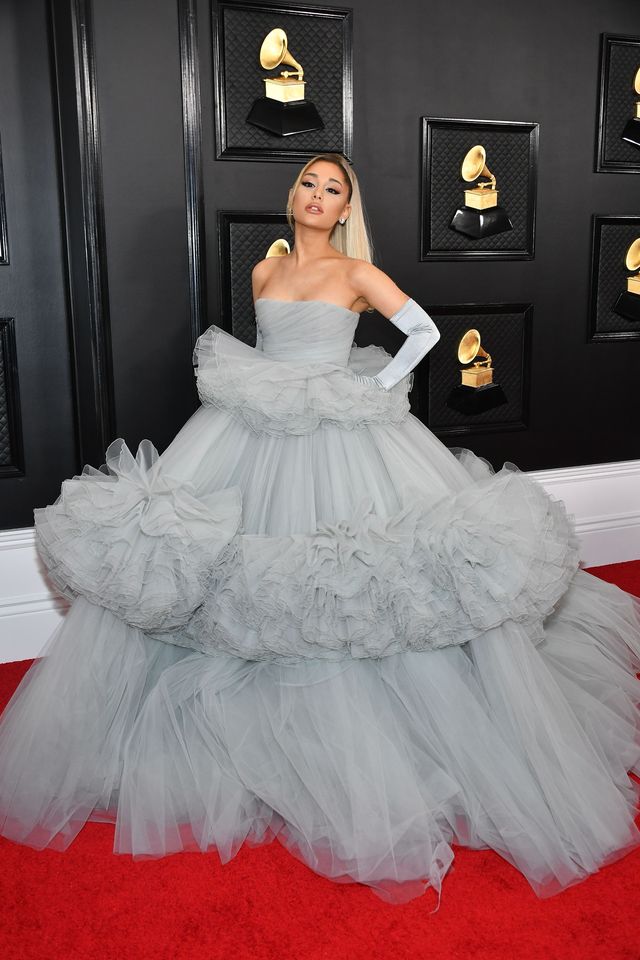 Ariana Grande Wears Cinderella Dress to 2020 Grammy Awards