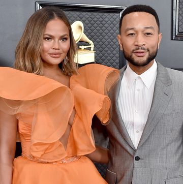 los angeles, california   january 26 chrissy teigen and john legend attend the 62nd annual grammy awards at staples center on january 26, 2020 in los angeles, california photo by axellebauer griffinfilmmagic