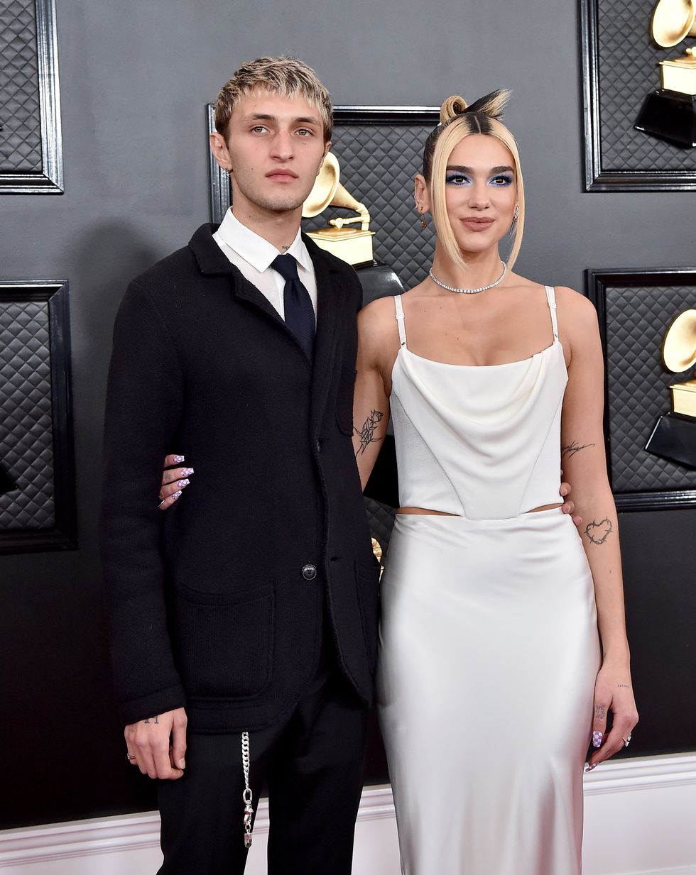 los angeles, california january 26 anwar hadid and dua lipa attend the 62nd annual grammy awards at staples center on january 26, 2020 in los angeles, california photo by axellebauer griffinfilmmagic