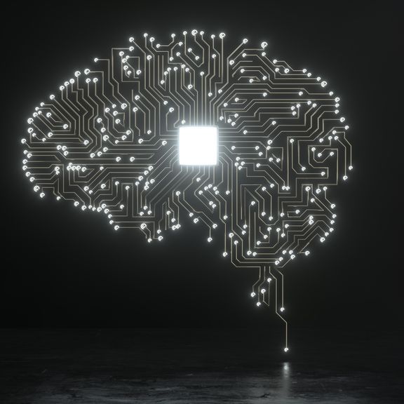 artificial intelligence brain made with wires
