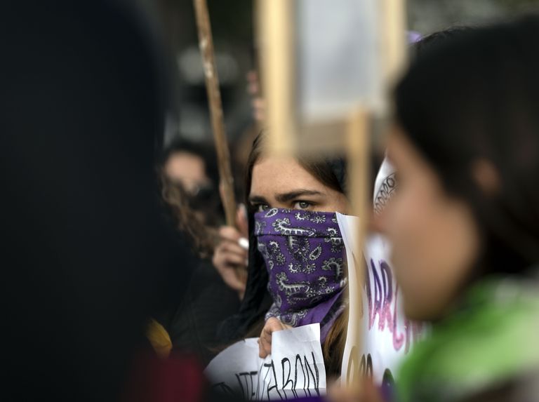 MEXICO-VIOLENCE-WOMEN-PROTEST-BORDER