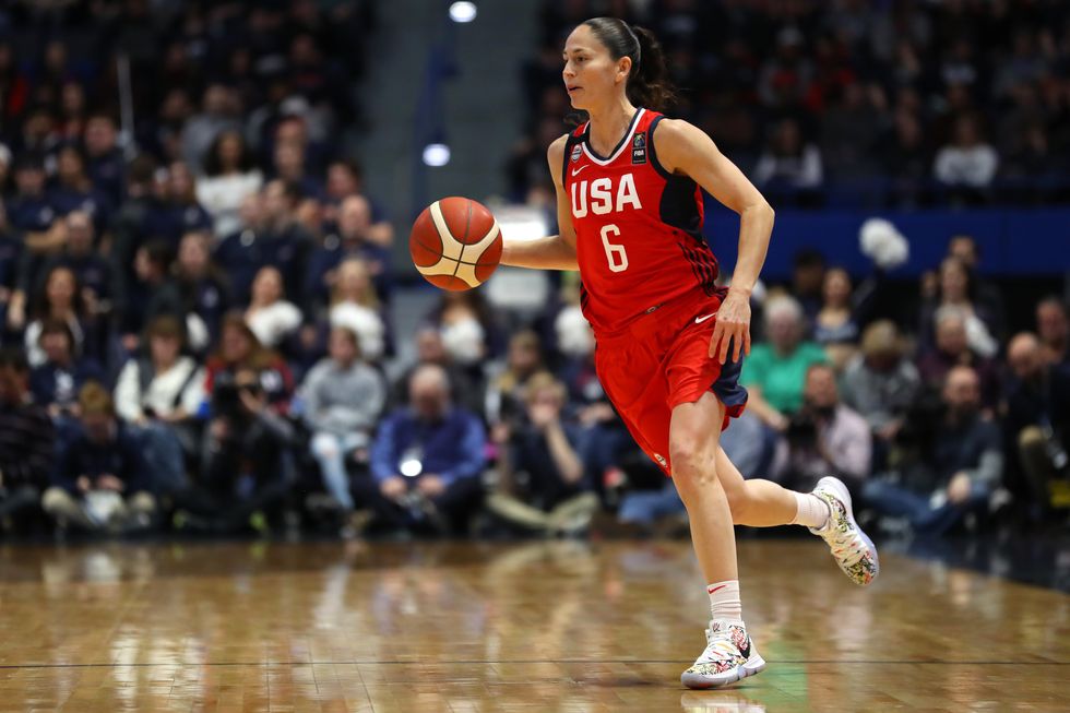 storrs, connecticut   january 27 sue bird 6 of the united states dribbles downcourt during usa womens national team winter tour 2020 game between the united states and the uconn huskies at the xl center on january 27, 2020 in hartford, connecticut  photo by maddie meyergetty images