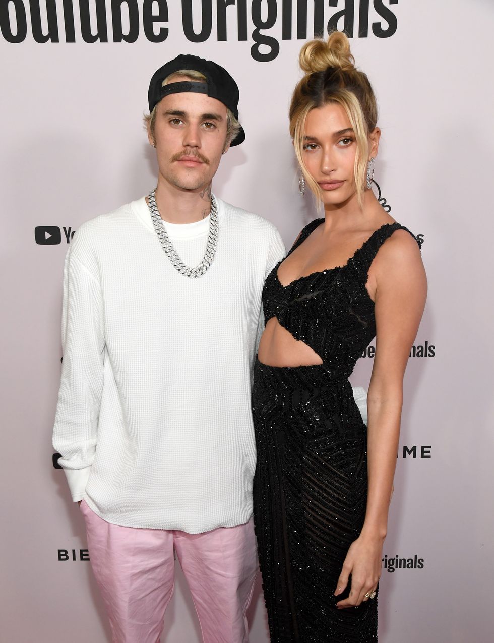 westwood, california   january 27 justin bieber and hailey rhode bieber attend youtube originals justin bieber seasons premiere at regency bruin theater on january 27, 2020 in westwood, california photo by kevin mazurgetty images for youtube originals